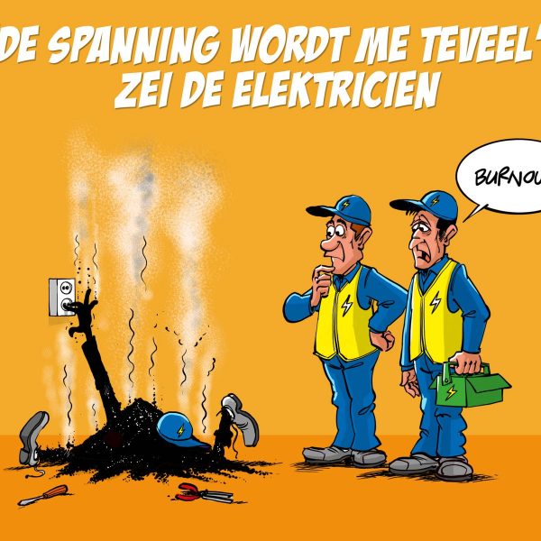 Lepe Loetje Cartoons Elektricien